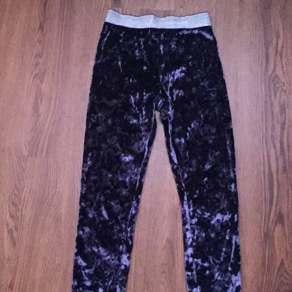 Navy blue velvet pants - Picture 1 of 3